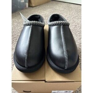 UGG TASMAN REGEN LEATHER LOAFERS SLIPPERS MENS SIZE 10 1163890 IRONWOOD New